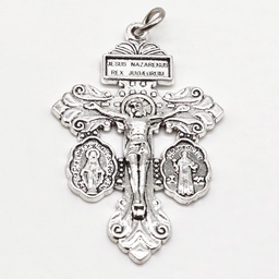 Pardon Silver Metal Catholic Cross Pendant  - Artesano