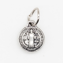 Protective Silver Metal Catholic Medal - St Benedict  - Artesano