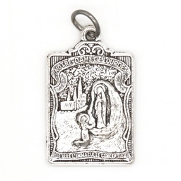 Silver Metal Catholic Medal Pendant - Our Lady of Fatima,  Communion, Our Lady of Lourdes, Mama Mary Miraculous, Undoer of Knots - Artesano