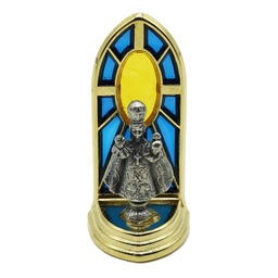 Sacred Gold Metal Catholic Stand - Made in Italy - Divine Mercy, Infant of Prague, St Rita, St Therese - Artesano