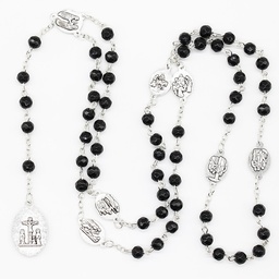 Devotional Polished Glass Catholic Rosary  - Stations of the Cross - Artesano