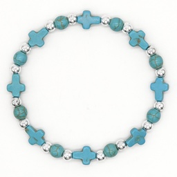 Devotional Turquoise Cross Catholic Bracelet – Artesano