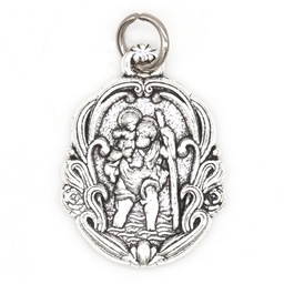 Heavenly Silver Metal Catholic Medal Pendant - Our Lady of Fatima, Undoer of Knots, St Christopher - Artesano