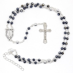 Miraculous Glass Catholic Rosary - Made in Philippines - Mama Mary Miraculous  - Free Pouch - Artesano