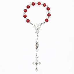 Graceful Rose Scented Wood Catholic Rosary - Mama Mary Miraculous - Artesano