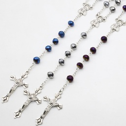 Miraculous  Crystal Catholic Rosary - Mama Mary Miraculous - Artesano