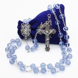 Miraculous Crystal Glass Catholic Rosary - Mama Mary Miraculous - Artesano